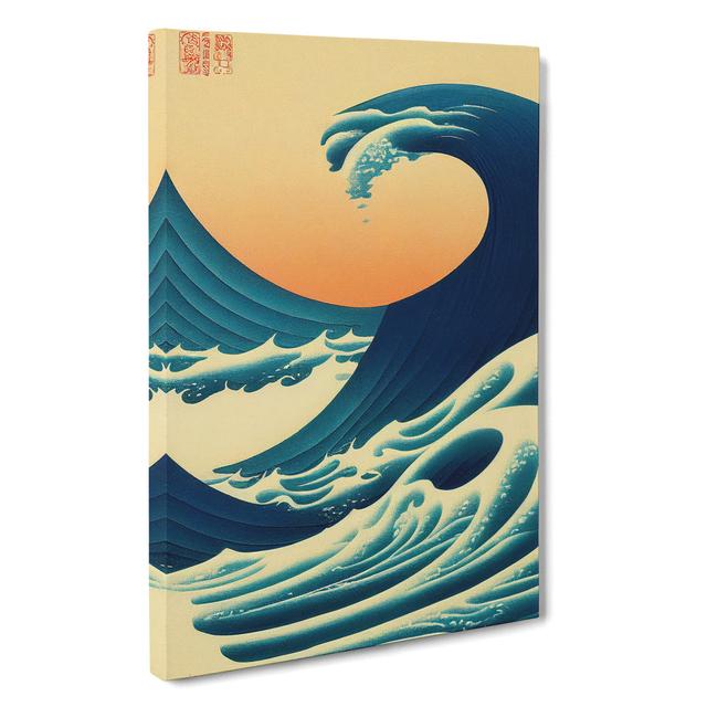 XC1022-4727X Traditional Japanese Wave No.6 House of Hampton Size: 76cm H x 50cm W x 3cm D on Productcaster.