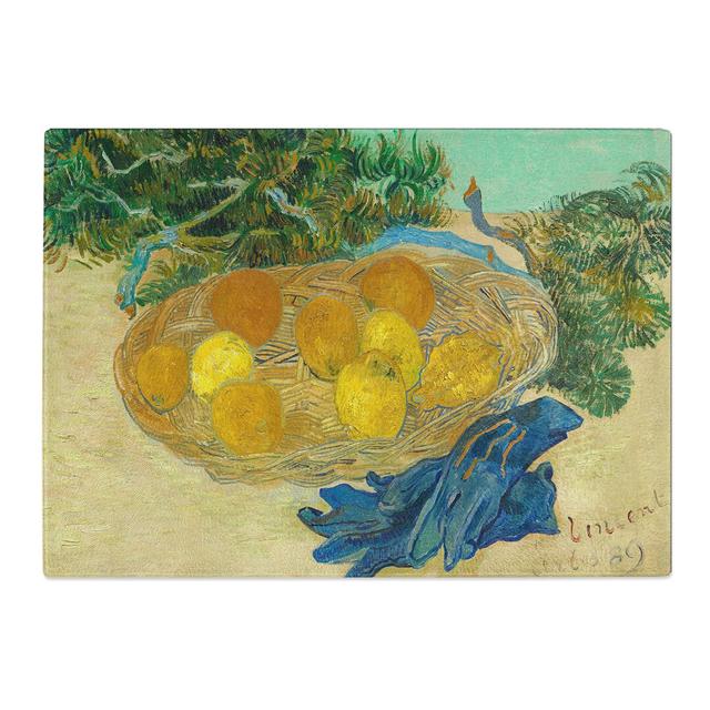 Still Life of Oranges and Lemons by Vincent Van Gogh Chopping Board East Urban Home Size: 0.4cm H x 20cm W x 28.5cm L on Productcaster.