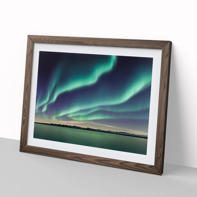 King Aurora Borealis - Picture Frame Graphic Art Metro Lane Frame Colour: Walnut, Size: 34cm H x 46cm W x 2cm D on Productcaster.