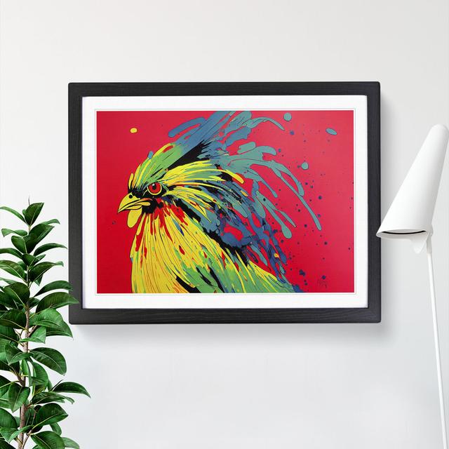 Rooster Splash Vol.1 Abstract - Single Picture Frame Print 17 Stories Size: 25cm H x 34cm W x 2cm D, Frame Colour: Black Framed on Productcaster.