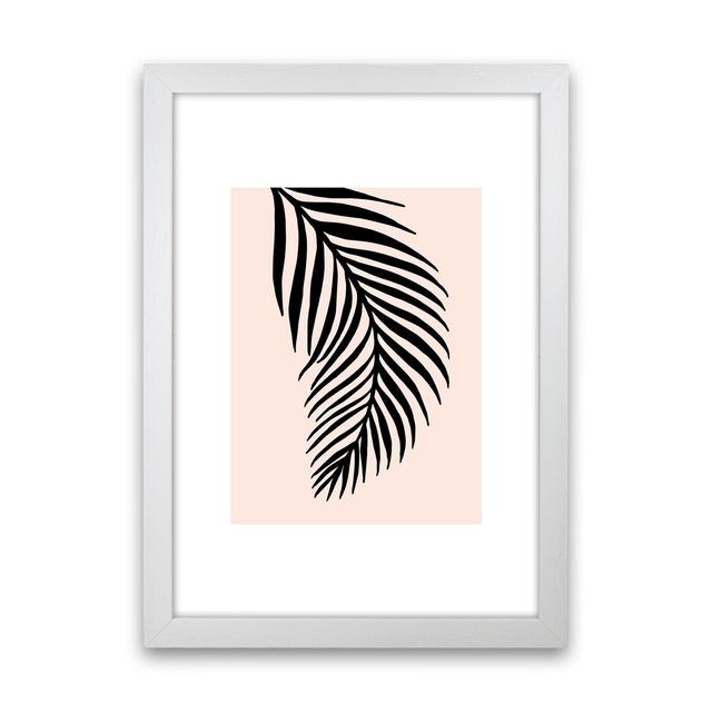 Palm Rose 1 - Graphic Art Print on Paper Bay Isle Home Size: 34cm H x 25cm W x 3cm D, Frame Option: White Frame on Productcaster.