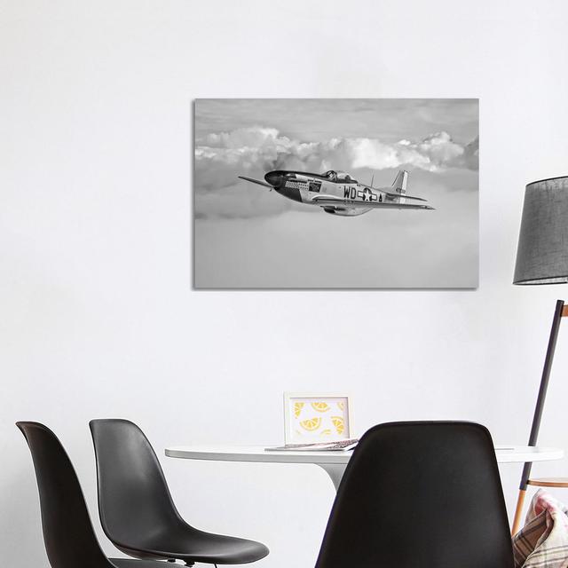 A P-51D Mustang In Flight Near Hollister, California by Scott Germain - Wrapped Canvas Print Borough Wharf Size: 66.04cm H x 101.6cm W x 3.81cm D on Productcaster.