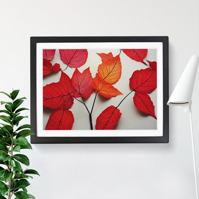 Excellent Autumn Leaf - Single Picture Frame Print Latitude Run Frame Colour: Black, Size: 25cm H x 34cm W x 2cm D on Productcaster.