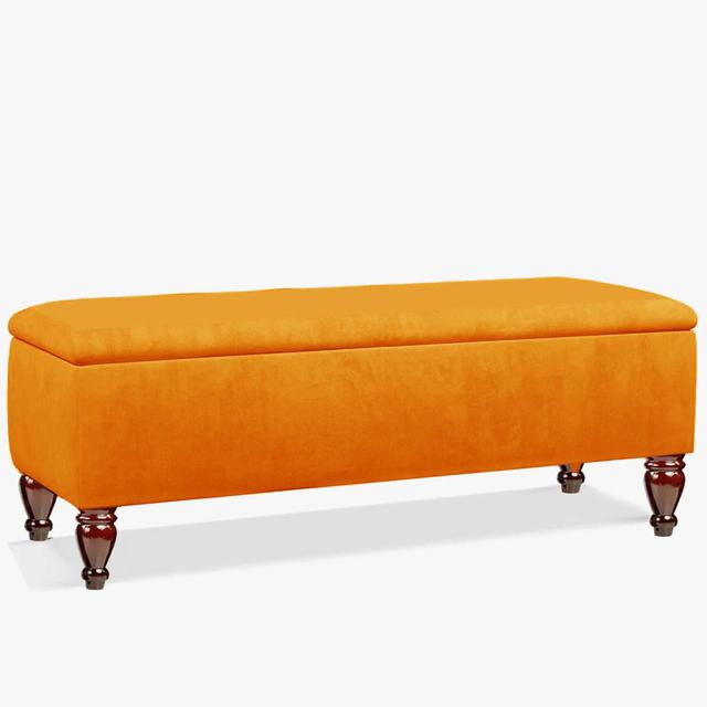 Lisbon Ottoman Bench with Storage, End of Bed Bench, Rectangle Coffee Table, Upholstered Footstools R&M Furnishers Size: 45cm H x 137cm W x 40cm D, Up on Productcaster.