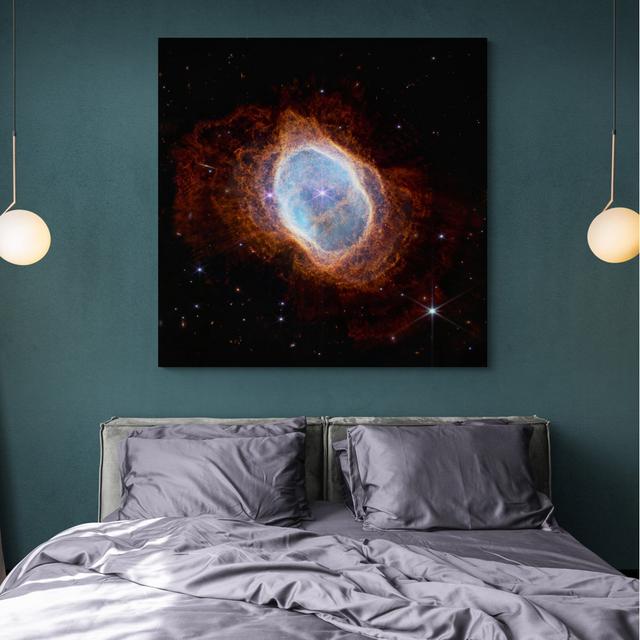 NASA James Webb Space Telescope - Southern Ring Nebula - Canvas Wall Art Framed Print - Various Sizes Ebern Designs Size: 51" H x 51" W on Productcaster.