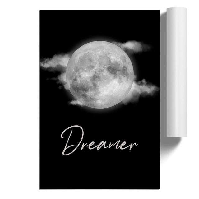 Dreamer V2 - Unframed Typography on Paper East Urban Home Size: 84cm H x 59cm W x 0.1cm D on Productcaster.