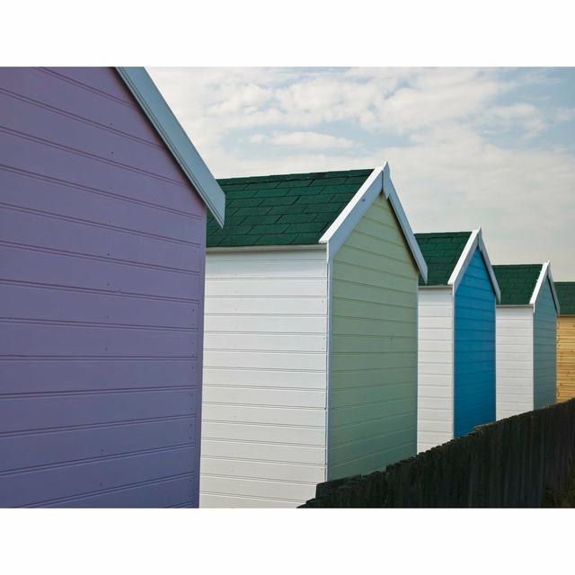 Beach huts in a row, close-up' Photographic Print House of Hampton Size: 100cm H x 70cm W on Productcaster.