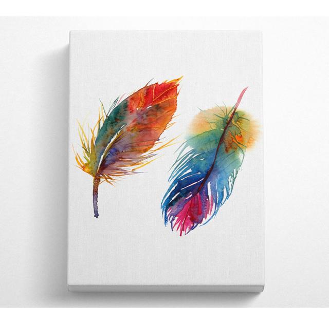 Rainbow Feathers - Print Latitude Vive Size: 121.9cm H x 81cm W x 10cm D on Productcaster.