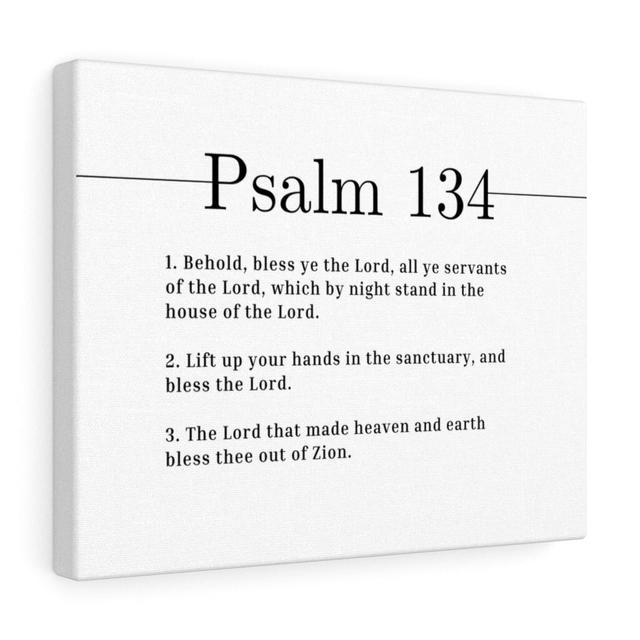 Lift up Your Hands Psalm 134 - Wrapped Canvas Typography Blue Elephant on Productcaster.