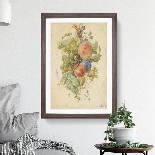 Still Life Fruit by Herman Henstenburgh - Picture Frame Painting East Urban Home Frame Option: Walnut, Size: 48cm H x 36cm W x 2cm D on Productcaster.