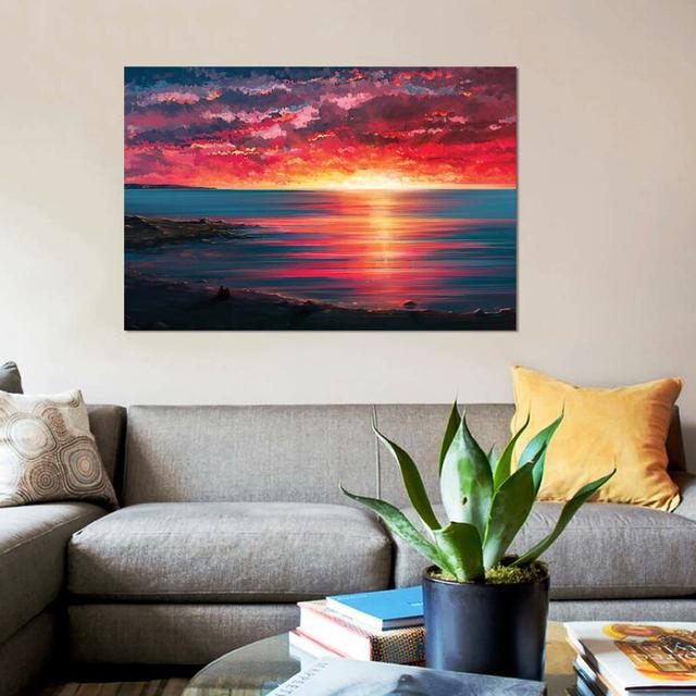 'Seaside' by Alena Aenami Graphic Art Print on Wrapped Canvas East Urban Home Size: 45.72cm H x 66.04cm W x 3.81cm D on Productcaster.