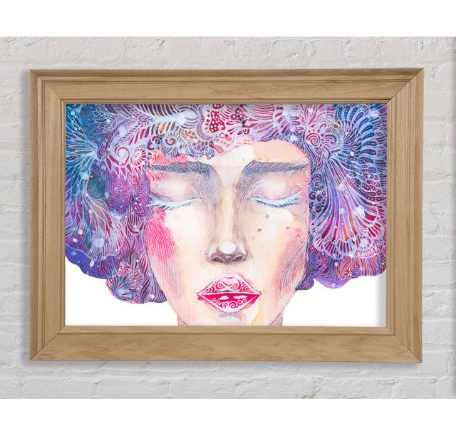 The Pretty Watercolour Face - Single Picture Frame Art Prints Bright Star Size: 59.7cm H x 84.1cm W x 8cm D on Productcaster.