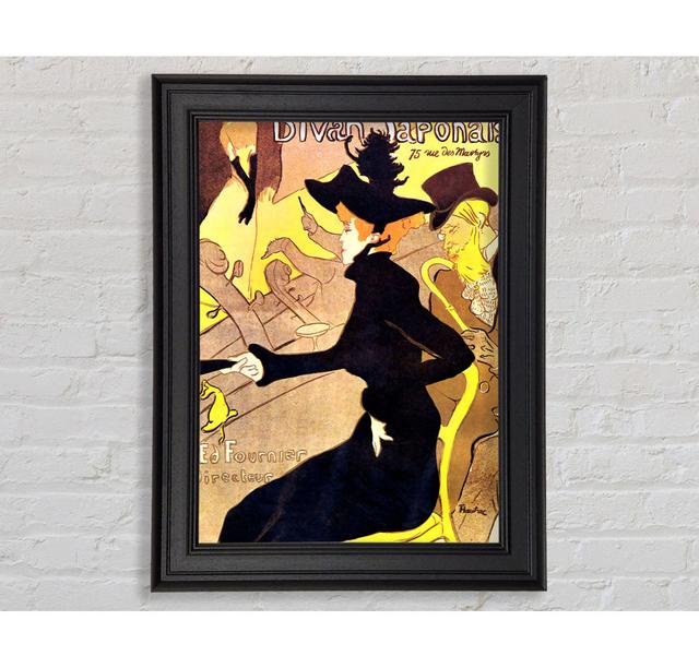 Toulouse Lautrec Diva Japonais Framed Print Rosalind Wheeler Size: 21cm H x 42cm W on Productcaster.