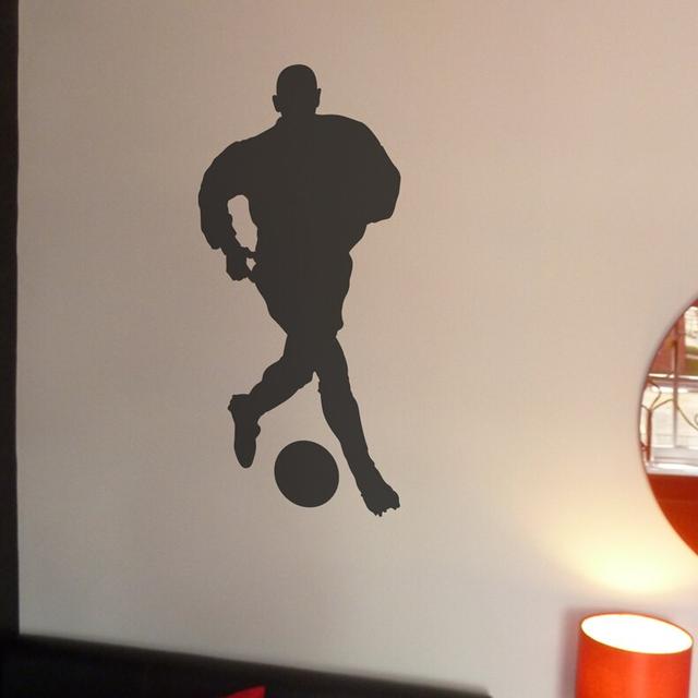 Footballer Wall Sticker East Urban Home Colour: Light Grey on Productcaster.