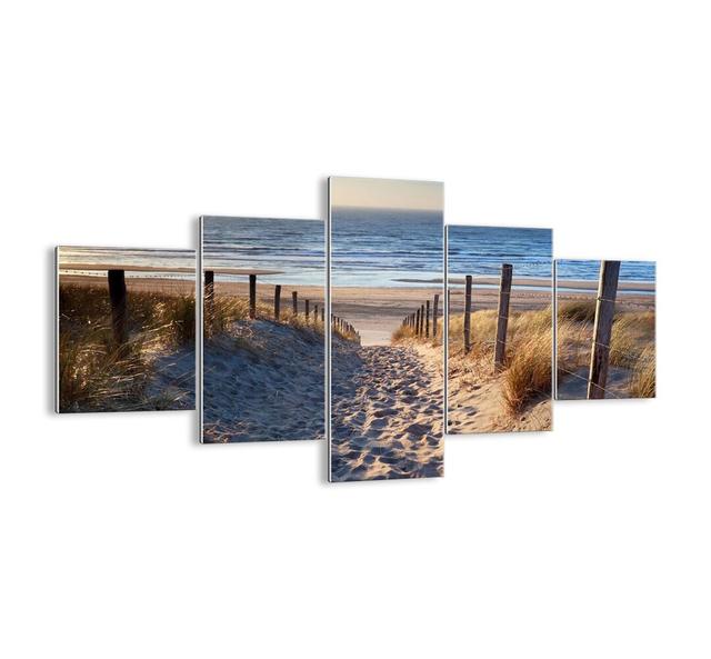 5 Piece Unframed Photograph Print Set on Glass Highland Dunes Size: 70cm H x 125cm W x 1.8cm D on Productcaster.