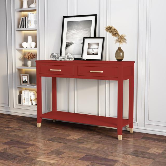 Ossian 105Cm Console Table Rosdorf Park Colour: Red on Productcaster.