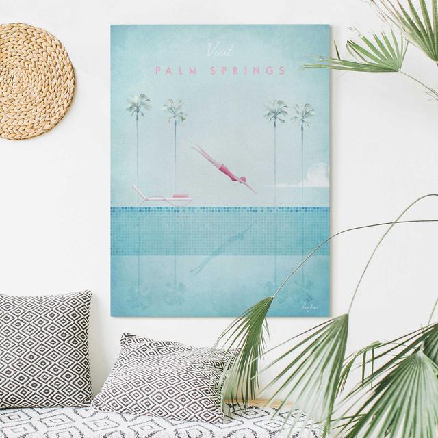 Palm Springs by Henry Rivers - Wrapped Canvas Advertisement Happy Larry Size: 80cm H x 60cm W on Productcaster.