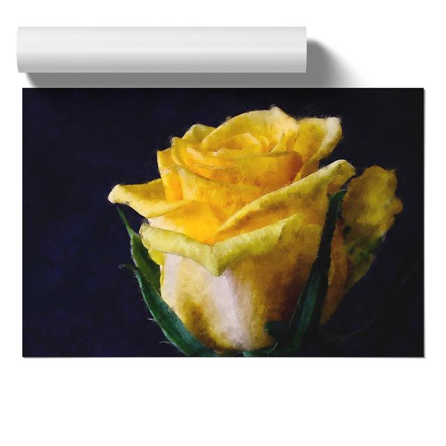 2609_Yellow Rose Flower Vol.1 Painting East Urban Home Size: 30cm H x 42cm W x 0.1cm D on Productcaster.