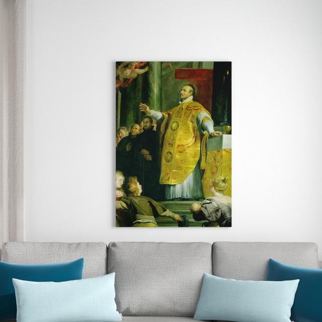 The Vision of St. Ignatius of Loyola Detail of the Saint 1617-18 by Peter Paul Rubens Framed Art Print East Urban Home Size: Extra Large on Productcaster.