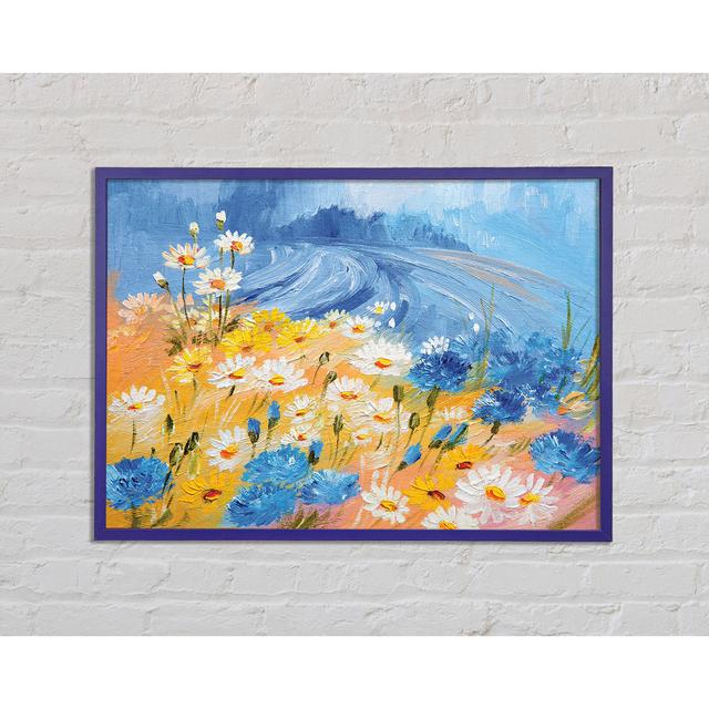 Daisy Yellow Blues - Single Picture Frame Art Prints Rosalind Wheeler Size: 29.7cm H x 42cm W x 2cm D on Productcaster.