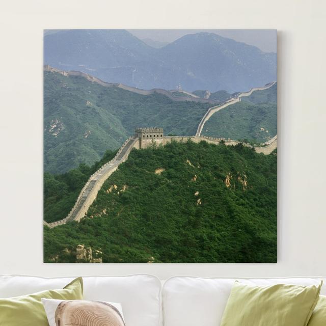 The Great Wall of China in the Green - Wrapped Canvas Graphic Art Union Rustic Format: 260g/m² canvas, Size: 60cm H x 60cm W on Productcaster.