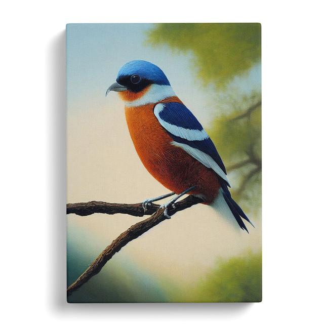 A Splendid Bird - Print Marlow Home Co. Matte Colour: No Matte, Size: 76cm H x 50cm W x 3cm D, Format: Wrapped Canvas on Productcaster.