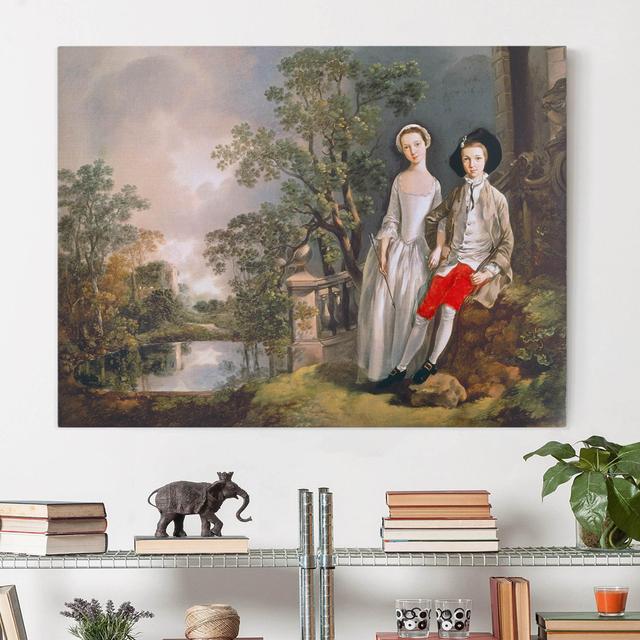 Leinwandbild Thomas Gainsborough - Henage Lloyd und seine Schwester Rosalind Wheeler Größe: 60 cm H x 80 cm B, Format: Recycelte Leinwand 330g/m² on Productcaster.