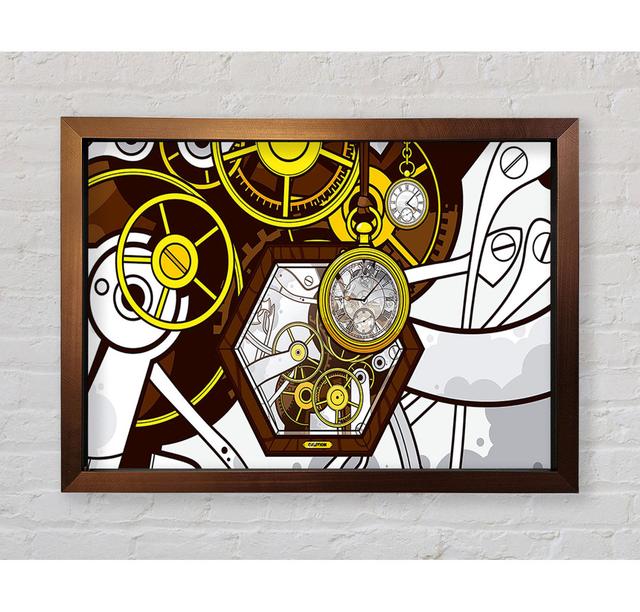 Clocks - Single Picture Frame Art Prints Bright Star Size: 42cm H x 59.7cm W on Productcaster.