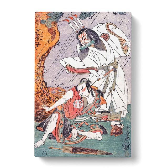 Uzaemon & Otani by Katsukawa Shunsho - Wrapped Canvas Painting East Urban Home Size: 50cm H x 35cm W x 3cm D on Productcaster.