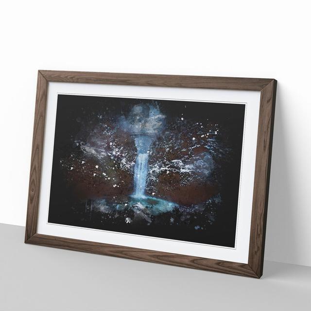 Multnomah Falls Waterfall Vol.2 - Picture Frame Graphic Art East Urban Home Frame Option: Walnut Framed, Size: 36cm H x 48cm W x 2cm D on Productcaster.