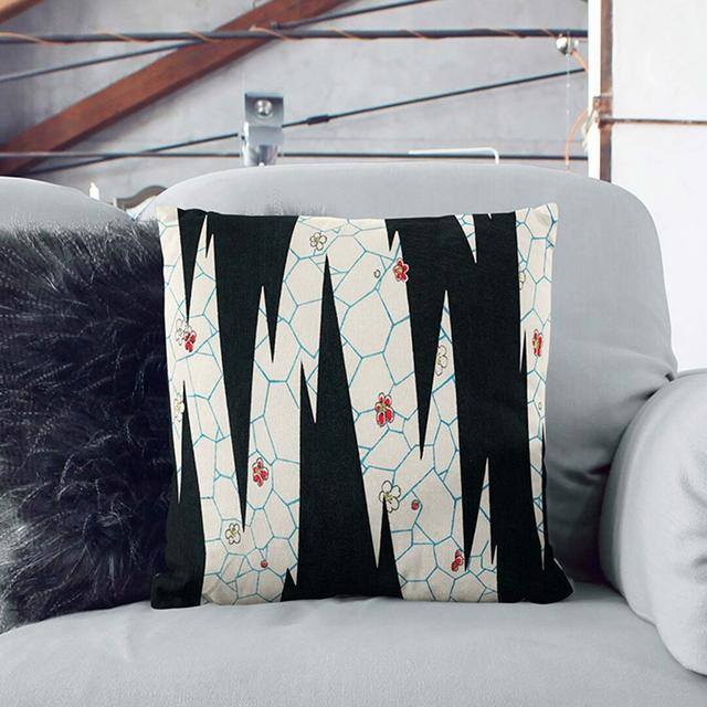 Abstract Square Throw Cushion East Urban Home Size: 55cm H x 55cm W x 20cm D, Backing Colour: Stone on Productcaster.