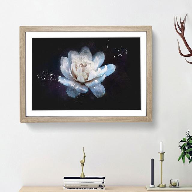 Blue Magnolia Flower - Single Picture Frame Painting on MDF East Urban Home Frame Option: Oak Framed, Size: 62cm H x 87cm W x 2cm D on Productcaster.