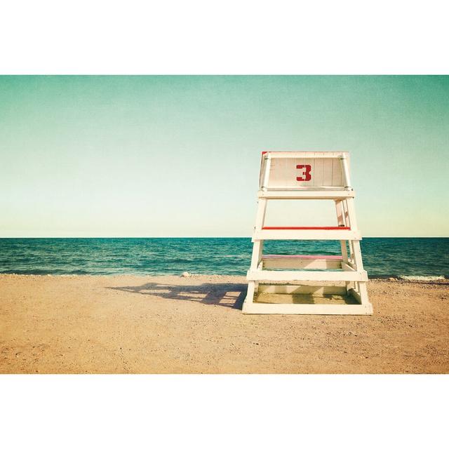 Lifeguard Station by Katherine Gendreau - Wrapped Canvas Photograph House of Hampton Size: 51cm H x 76cm W on Productcaster.