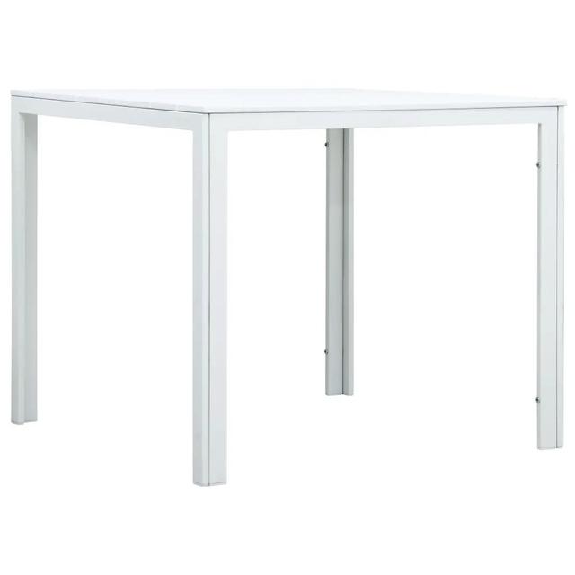 Drumankelly Plastic Dining Table Dakota Fields Colour: White on Productcaster.