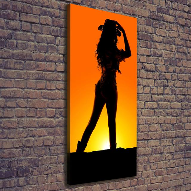 Cowgirls Silhouette - Wrapped Canvas Art Prints Coloray on Productcaster.