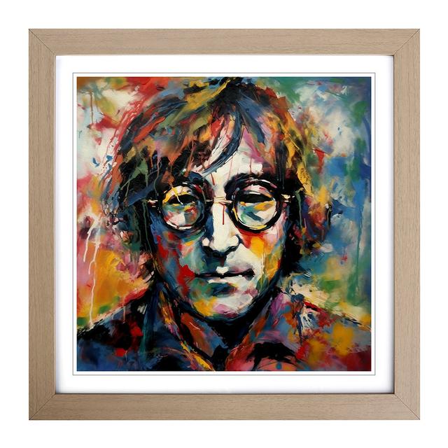 John Lennon Abstract Expressionism - Print Marlow Home Co. Format: Oak on Productcaster.