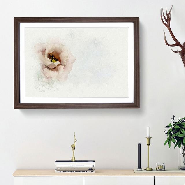 Dusty Pink Flower in a Vase - Picture Frame Graphic Art Print East Urban Home Frame Option: Walnut Framed, Size: 27cm H x 36cm W x 2cm D on Productcaster.