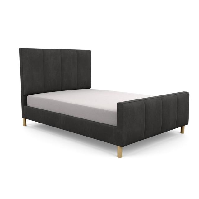 Middletown Upholstered Bed Frame Brayden Studio Size: Kingsize (5'), Upholstery Material: Velvet, Upholstery Colour: Cosmic on Productcaster.