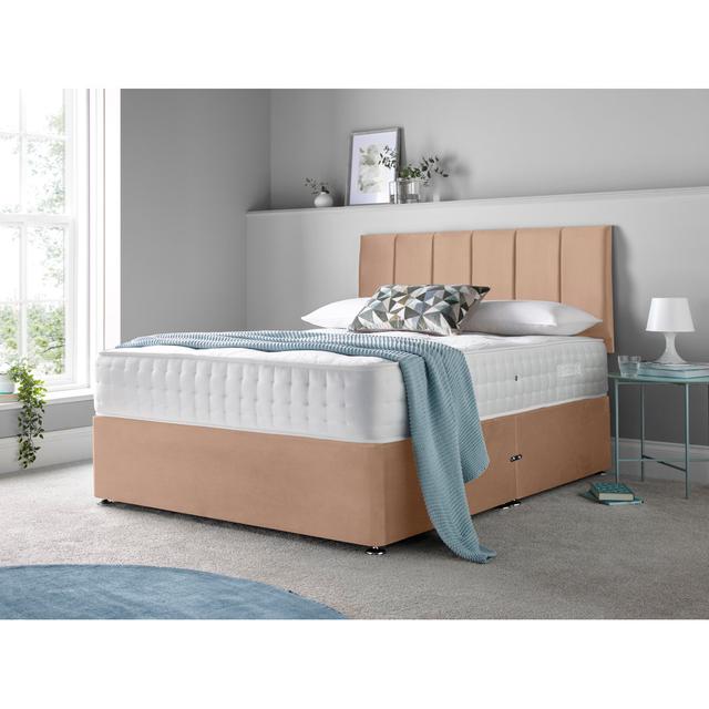 Magdaline Divan Bed Set 17 Stories Colour: Mink, Size: Small Single (2'6), Storage Type: Foot-end Drawers on Productcaster.