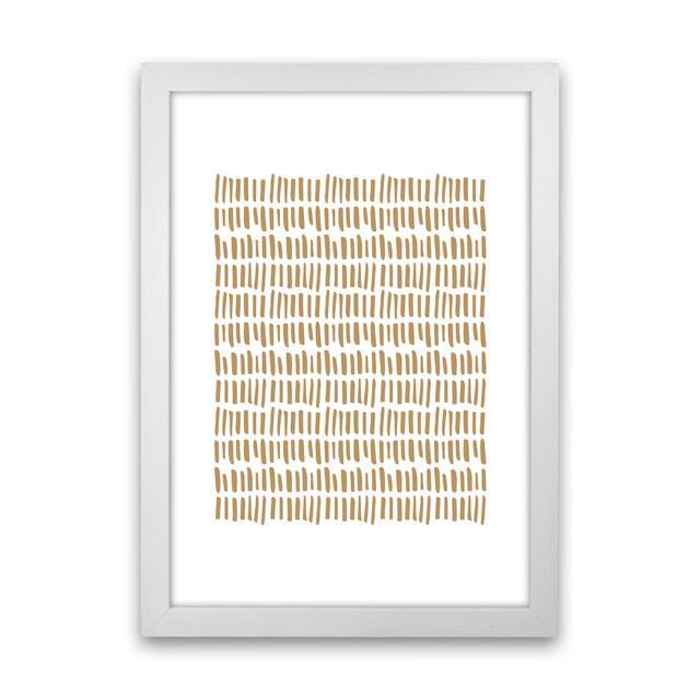 'Ethno Sticks Sand' - Graphic Art Print on Paper Latitude Run Frame Option: White Frame, Size: 46cm H x 34cm W x 3cm D on Productcaster.