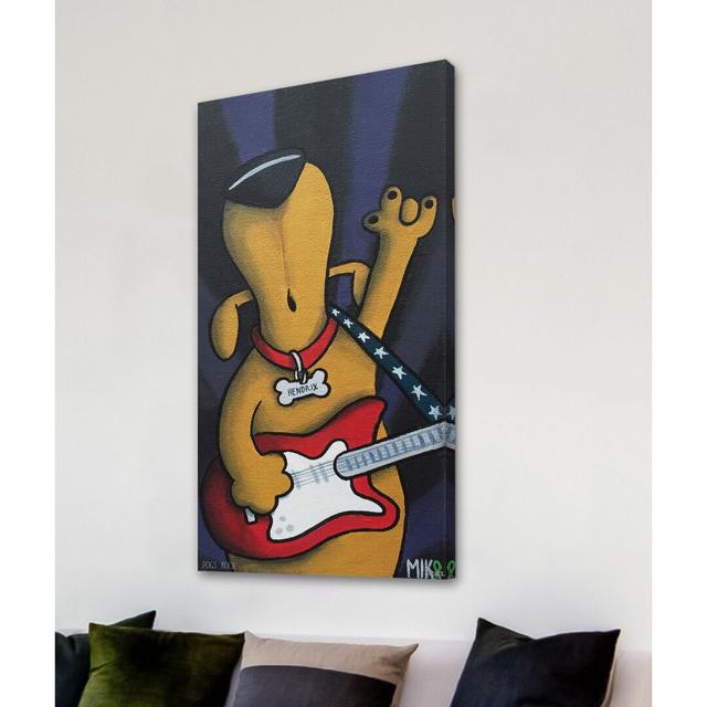 Dogs Rock by Mike Taylor - Wrapped Canvas Graphic Art Print East Urban Home Size: 152cm H x 76cm W x 3.81cm D on Productcaster.