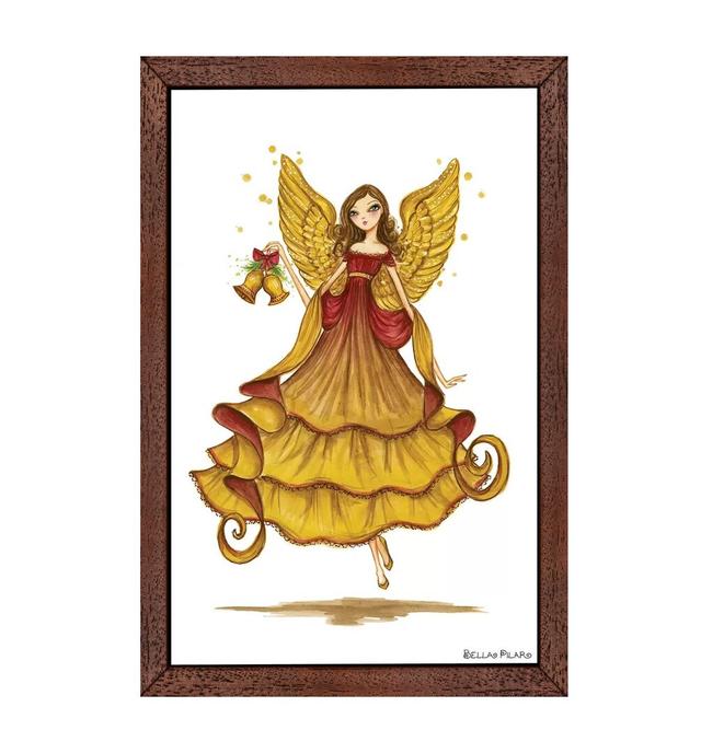 Angel' by Bella Pilar Graphic Art Print East Urban Home Size: 101.6cm H x 66.04cm W x 3.81cm D, Format: Brown Floater Framed on Productcaster.