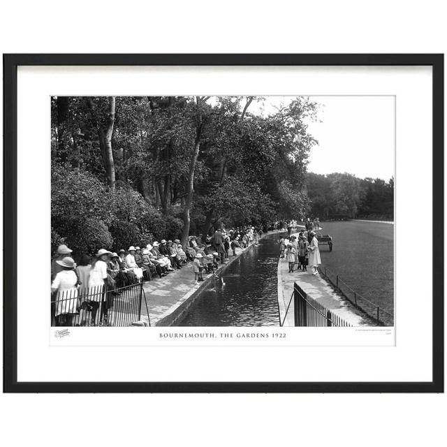 'Bournemouth, the Gardens 1922' by Francis Frith - Picture Frame Photograph Print on Paper The Francis Frith Collection Size: 40cm H x 50cm W x 2.3cm on Productcaster.