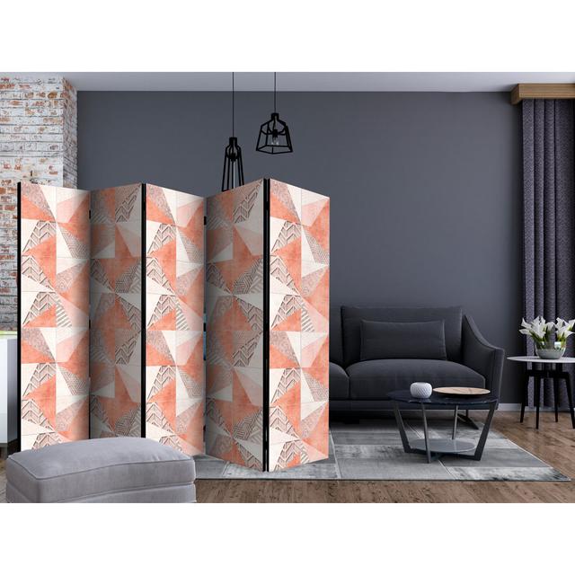 225cm W x 172cm H 5 - Panel Wood Folding Room Divider East Urban Home on Productcaster.