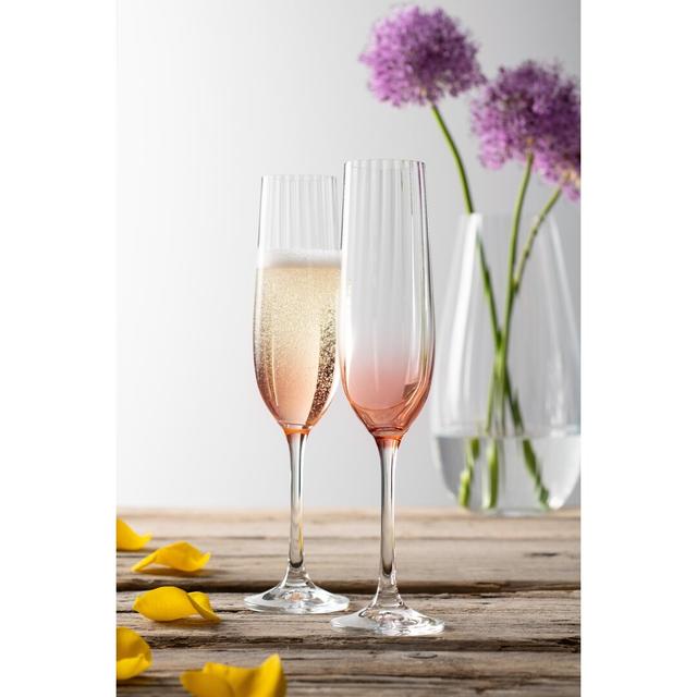 Briena 250ml Glass Flute (Set of 2) 17 Stories Colour: Blush on Productcaster.