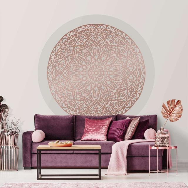 Hamza Matte Peel & Stick Mural Latitude Vive Colour: Pink, Size: 100cm L x 100cm W on Productcaster.