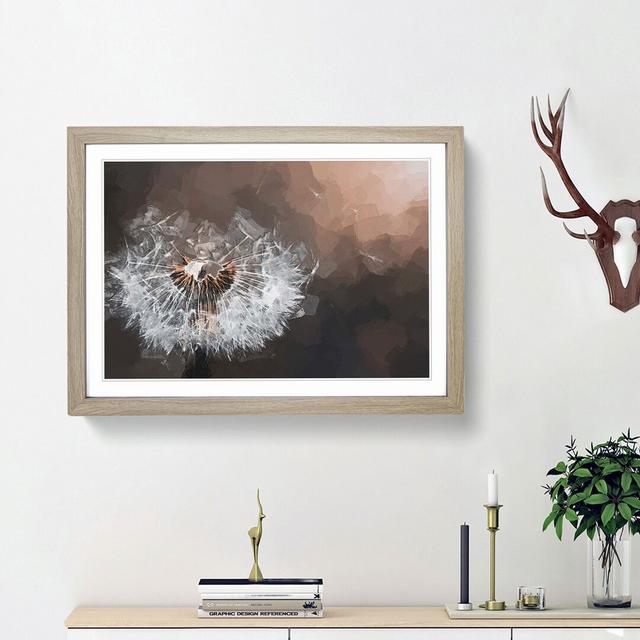 Floating Dandelion Seeds in Abstract - Picture Frame Graphic Art Print on MDF East Urban Home Size: 62cm H x 87cm W x 2cm D, Frame Option: Oak Framed on Productcaster.