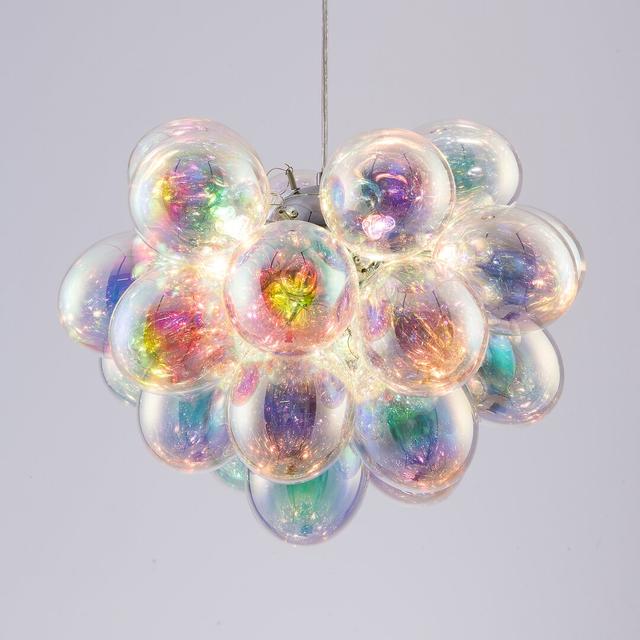 Abdurrahman 5-Light Cluster Globe Pendant Etta Avenue Shade Colour: Iridescent on Productcaster.