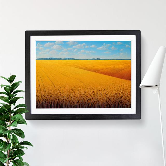 Hopeful Wheat Field - Picture Frame Graphic Art ClassicLiving Frame Colour: Black, Size: 25cm H x 34cm W x 2cm D on Productcaster.