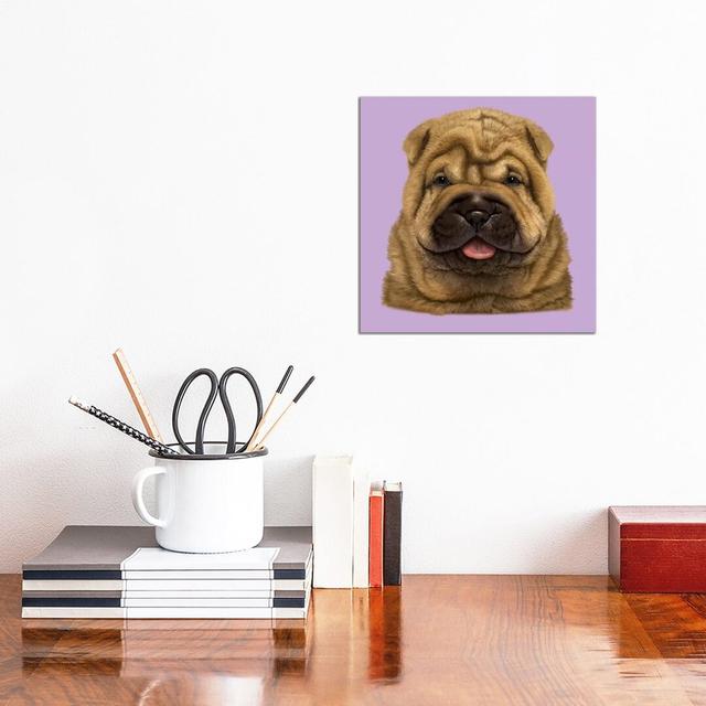 Shar Pei Puppy by Vincent Hie - Wrapped Canvas Print ClassicLiving Size: 30.48cm H x 30.48cm W x 1.905cm D on Productcaster.